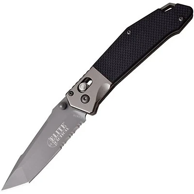 SAVIOR Black G-10 Elite Tactical Folding Knife (8Cr13MoV)