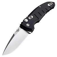 Hogue Knives A01 Microswitch Automatic Knife Plunge Lock Black Aluminum [2.75" Stonewash CPM-154] 24110