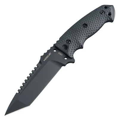 Hogue Knives EX-F01 Fixed Blade Knife Black G-10 [5.50" Black A2] Tanto 35129