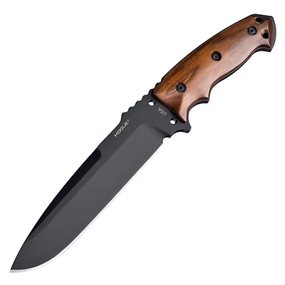 Hogue Knives EX-F01 Fixed Blade Knife Cocobolo [7.00" Black A2] Drop Point 35156
