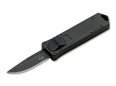 Boker Plus USB Double-Action OTF Automatic Knife Black Aluminum [1.70" Black Stonewash D2] 06EX270
