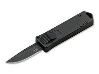Boker Plus USB Double-Action OTF Automatic Knife Black Aluminum [1.70" Black Stonewash D2] 06EX270