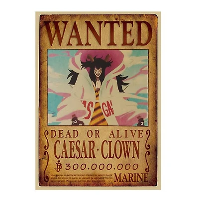 Print - One Piece Wanted Poster (CAESAR CLOWN) 300,000,000