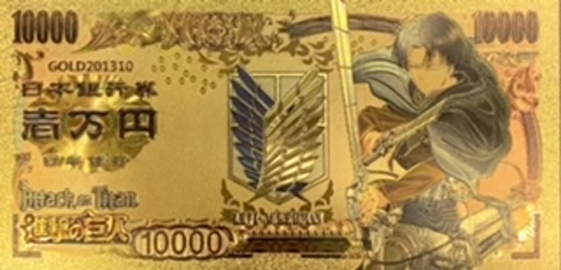 Attack on Titan Anime (Levi Ackerman) Souvenir Coin Banknote