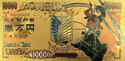 Attack on Titan Anime (Mikasa Ackerman) Souvenir Coin Banknote