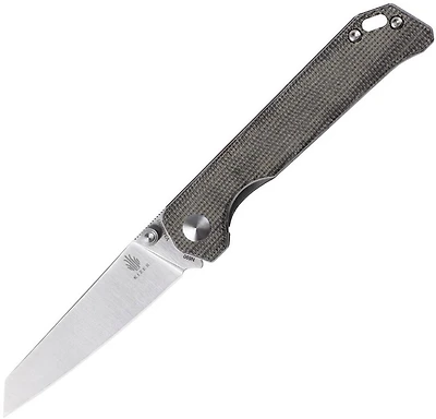 Kizer Mini Begleiter Manual Knife Green Micarta [2.875" Plain Satin] Wharncliffe V3458RN1