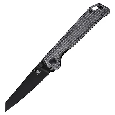Kizer Mini Begleiter Manual Knife Black Micarta [2.875" Plain Black] Wharncliffe V3458RN2