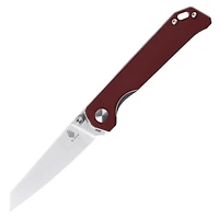 Kizer Mini Begleiter Manual Knife Red Micarta [2.875" Plain Satin] Wharncliffe V3458