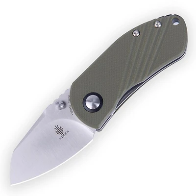 Kizer Contrail Manual Knife OD Green G-10 [2.00" Plain Satin] Sheepsfoot V2540C2
