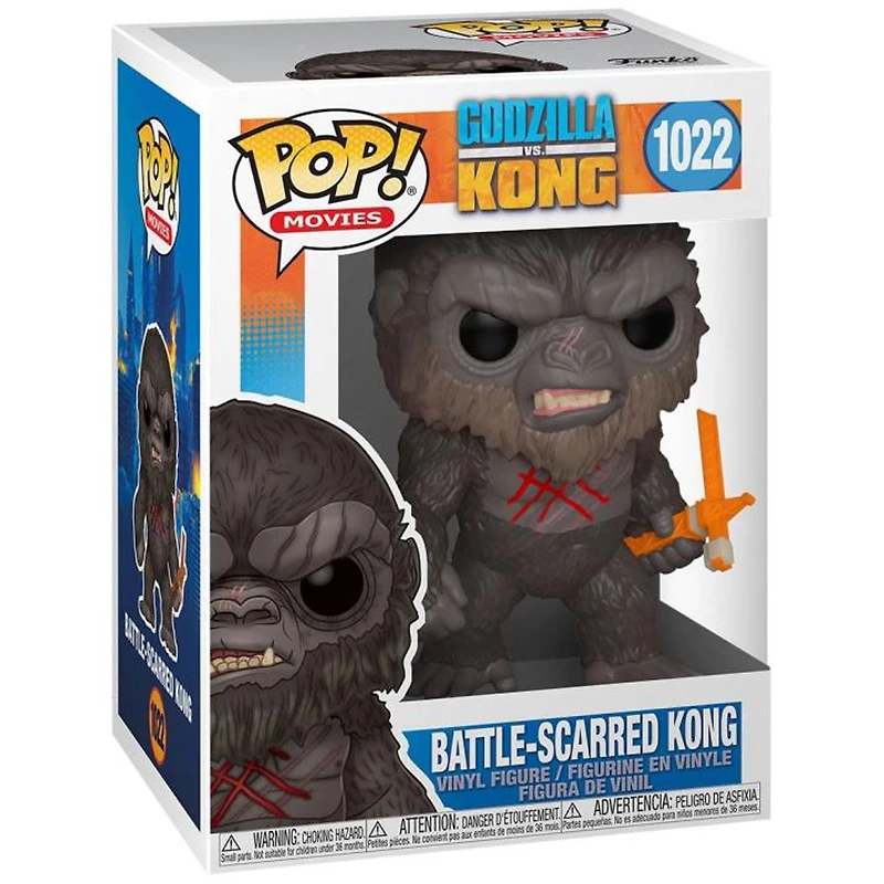 Pop! Godzilla Vs Kong Battle Scarred Kong #1022 Vinyl Figure