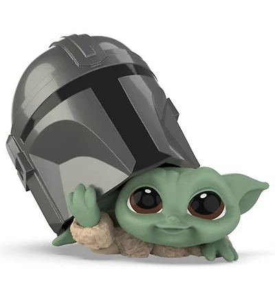 Star Wars Helmet Peeking Mandalorian The Child Plastic Statue