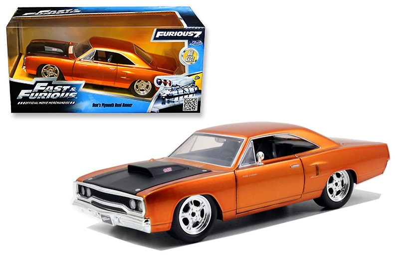 Model Car - 1:24 F&F 1970 Plymouth Roadrunner-Dom's Orange