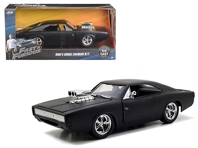 Model Car - 1:24 F&F Dom's 1970 Dodge Charger R/T - Matte Black