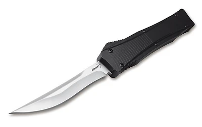 Boker Mini Eagle Automatic Knife Black Aluminum [2.83" Plain Satin] Clip Point 06EX224