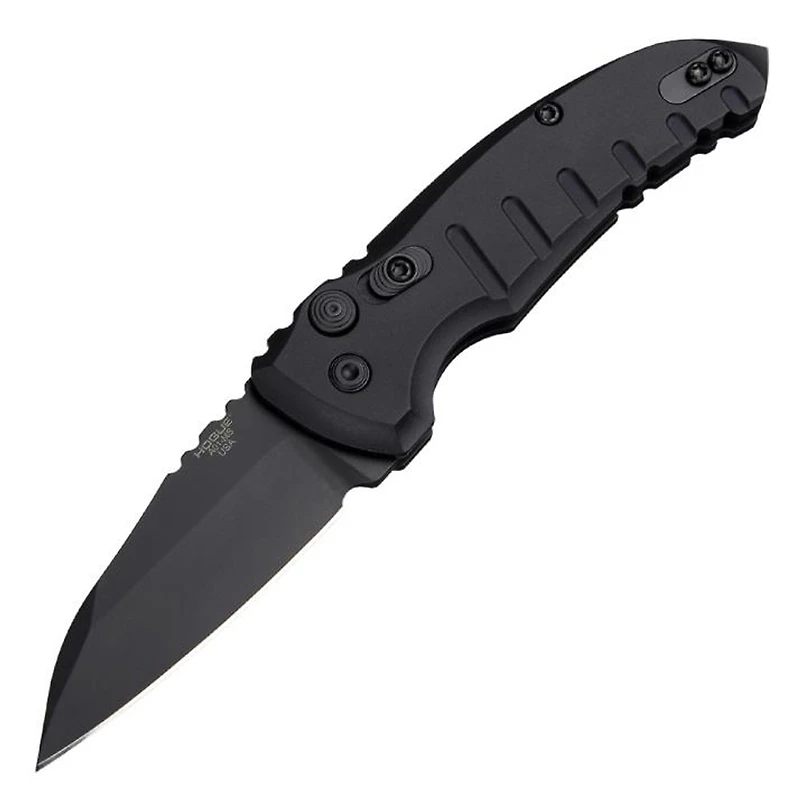 Hogue Knives A01-MS (All Black) Automatic Knife Wharncliffe (2.625" Black CPM-154) 24106