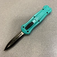 OTF (TEAL) Double Edge Pocket Knife CA Legal
