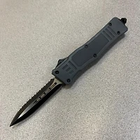Small Covert Ops OTF (GREY) Double Edge Single Serrated