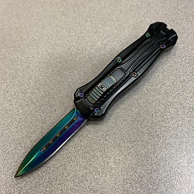 OTF (RAINBOW) Double Edge Pocket Knife CA Legal