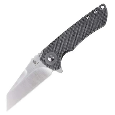 Mini Critical [Micarta] Flipper Pocket Knife (3" Satin CPM-3V) - Kizer Cutlery V3508A2