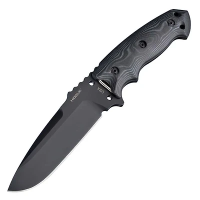 Hogue Knives EX-F01 (Black) G-10 Fixed Blade [Drop Point] Tactical (5.50" Black 57-59 RC) 35179
