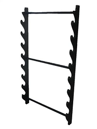 8 Holder Samurai Sword Wall Stand 39.5" H x 17.5" W