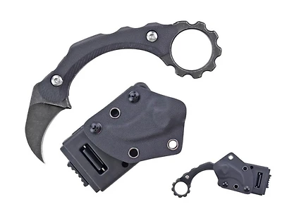 4.9" Black Karambit Hunting Knife with Kydex Sheath