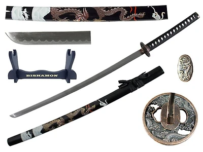 Black Dragon Scabbard Samurai Sword Katana
