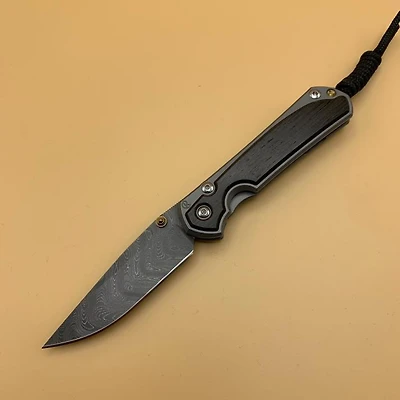 CRK - Small Sebenza 31 (Inlay Bog Oak) DAMASCUS BOOMERANG Drop Point