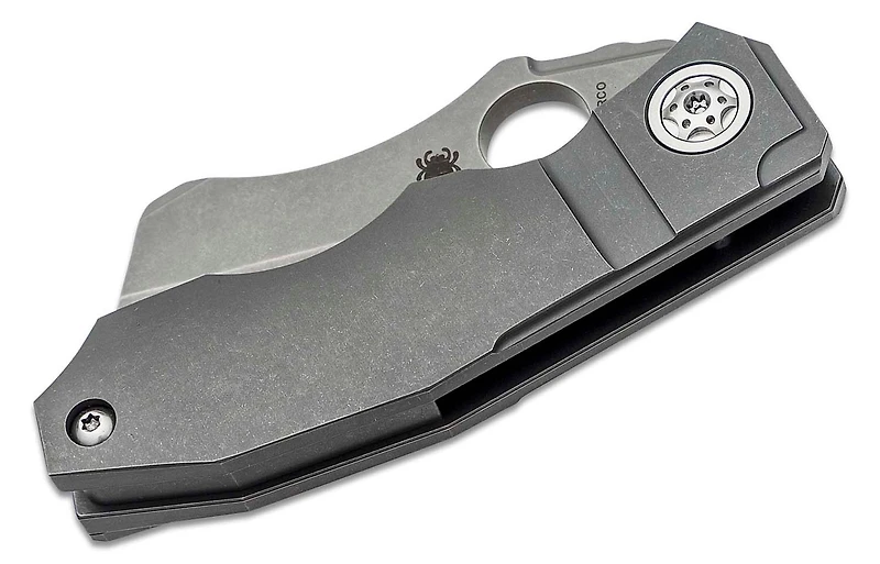 Stovepipe Knife Titanium (2.80" Stonewash 20CV) Spyderco C260TIP