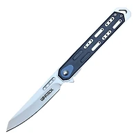 Wartech Black / Blue Slim Reverse Tanto A/O Pocket Knife (3CR13)