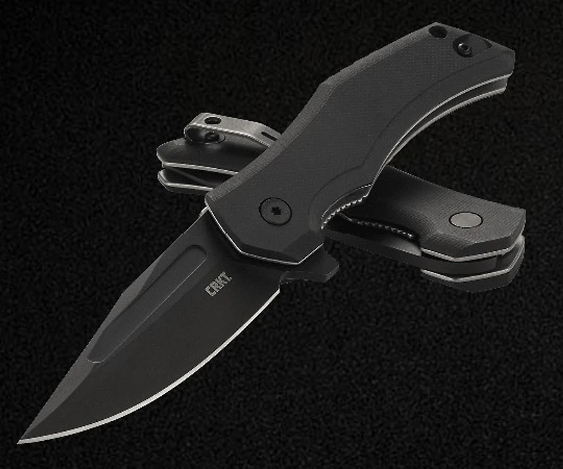 CRKT - Fawkes Linerlock A/O Blackout Pocket Knife (2.74" D2)