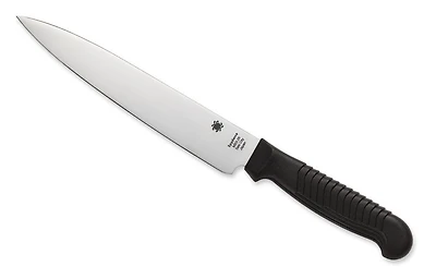 Utility Kitchen Knife (6" Stainless Steel) Black Sermollan Spyderco K04PBK