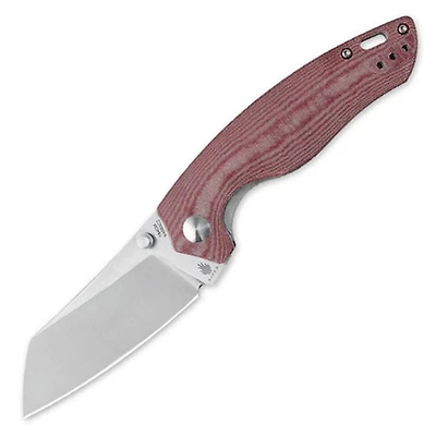 Towser K Liner Lock [Red Micarta] Pocket Knife (3.39" Satin 154CM) Kizer Cutlery V4593C2