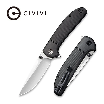 CIVIVI Badlands Vagabond Flipper Knife Black FRN (3.25" Satin 9Cr18MoV) C2019D