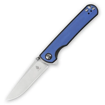 Rapids [Black and Blue G10] Pocket Knife (3.46" Satin 154CM) Kizer Cutlery V3594FC1
