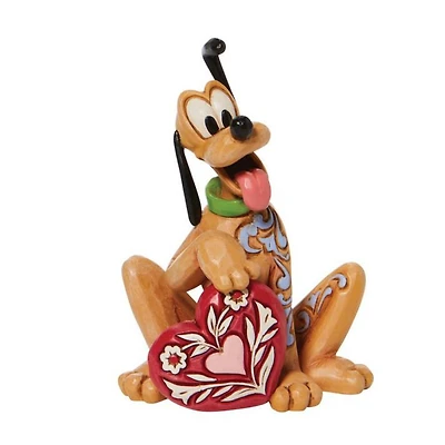 Disney - Pluto Holding Holding Heart (By Jim Shore)