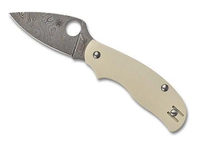 Urban Slipit Knife [Sprint Run] Ivory G-10 (2.40" Damascus) Spyderco C127GPIVD