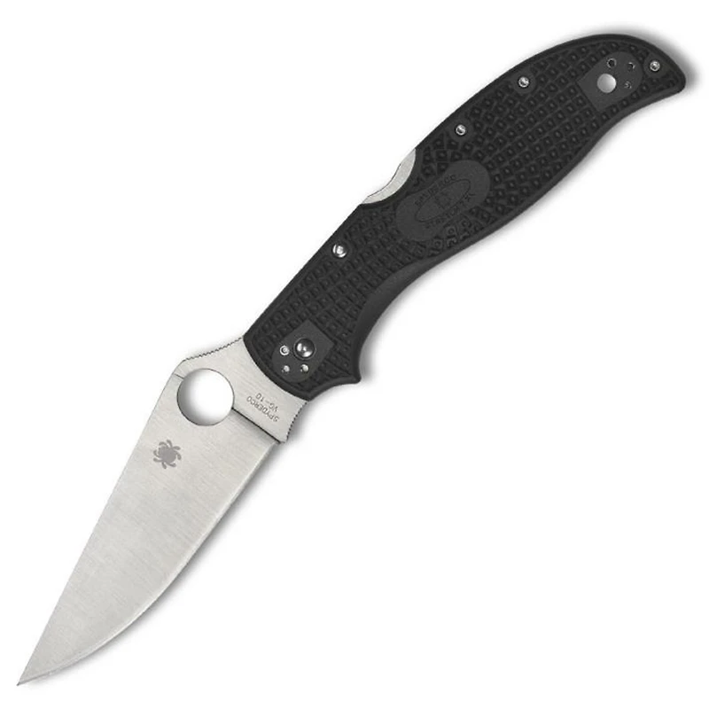 Stretch 2 XL Lockback Knife Black FRN (4.00" Satin VG-10) Spyderco C258PBK