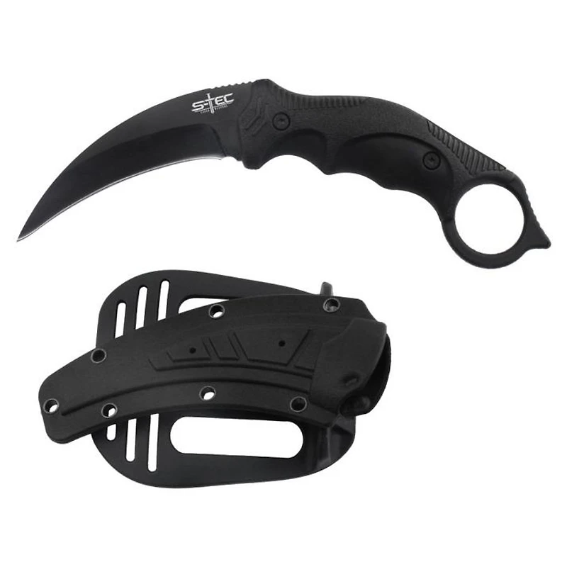 Stec 8" Karambit Hunting Knife Fixed Blade (Black)