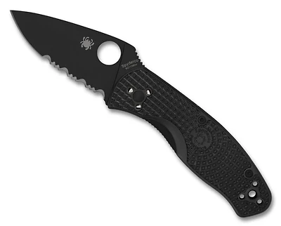 Persistence Lightweight [Serrated] Knife All Black FRN (2.75" Black) Spyderco C136PSBBK