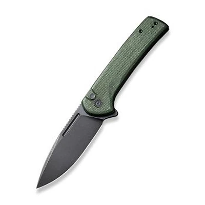 CIVIVI Conspirator Button Knife Green Micarta (3.48" Black Stonewashed Nitro-V) C21006-2