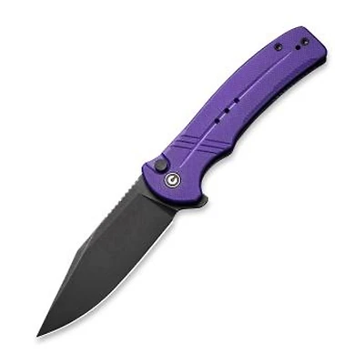 CIVIVI Cogent Button Lock Knife Purple G-10 (3.47" Black Stonewashed 14C28N) C20038D-2