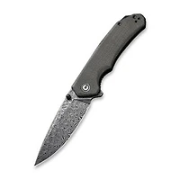 CIVIVI Brazen Knife Dark Green Micarta (3.46" Black Damascus) C2102DS-3