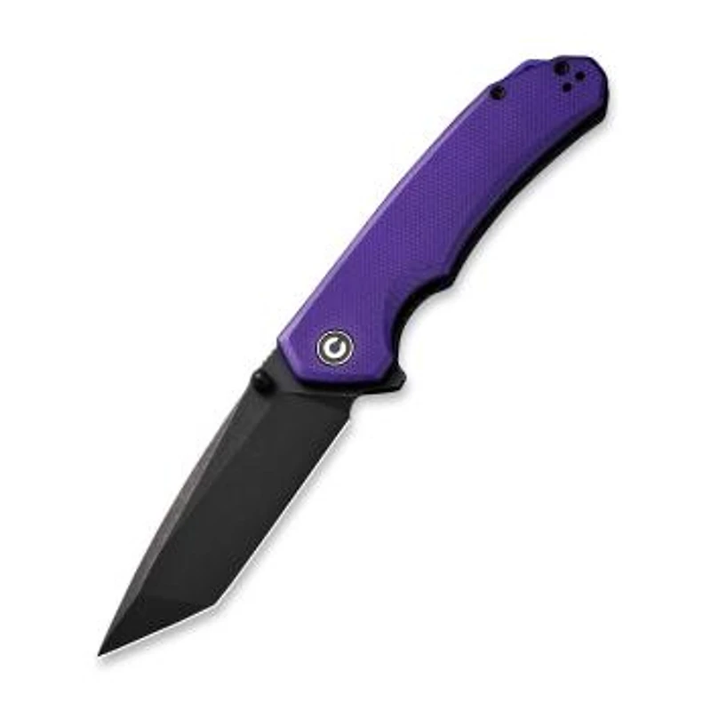 CIVIVI Brazen Tanto Knife Purple G-10 (3.46" Black Stonewashed D2) C2023D