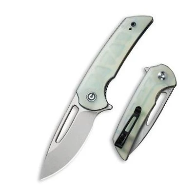 CIVIVI Odium Knife Natural Jade G-10 Handle (2.65" Stonewashed D2) C2010F