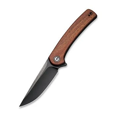 CIVIVI Mini Asticus Knife Cuibourtia Wood (3.25" Black Stonewashed 10Cr15CoMoV) C19026B-5