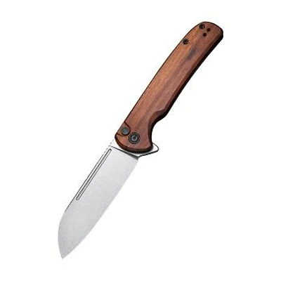CIVIVI Chevalier Button Lock Knife Cuibourtia Wood (3.46" Satin 14C28N) C20022-3
