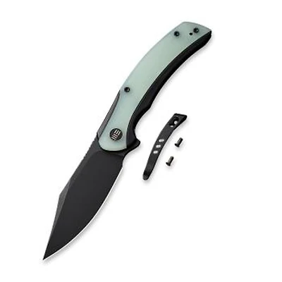 WE Snick Knife Black Titanium Natural Jade G-10 (3.47" Black Stonewashed CPM 20CV) WE19022F-4