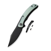 WE Snick Knife Black Titanium Natural Jade G-10 (3.47" Black Stonewashed CPM 20CV) WE19022F-4