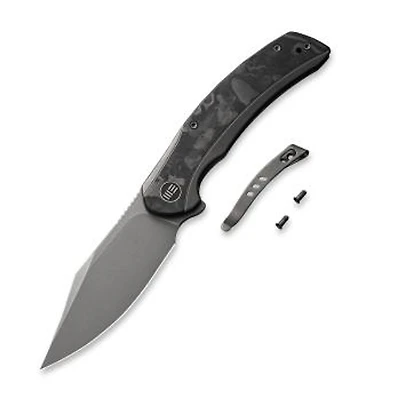WE Snick Knife Gray Titanium Marble Carbon Fiber (3.47" Gray Stonewashed 20CV) WE19022F-2
